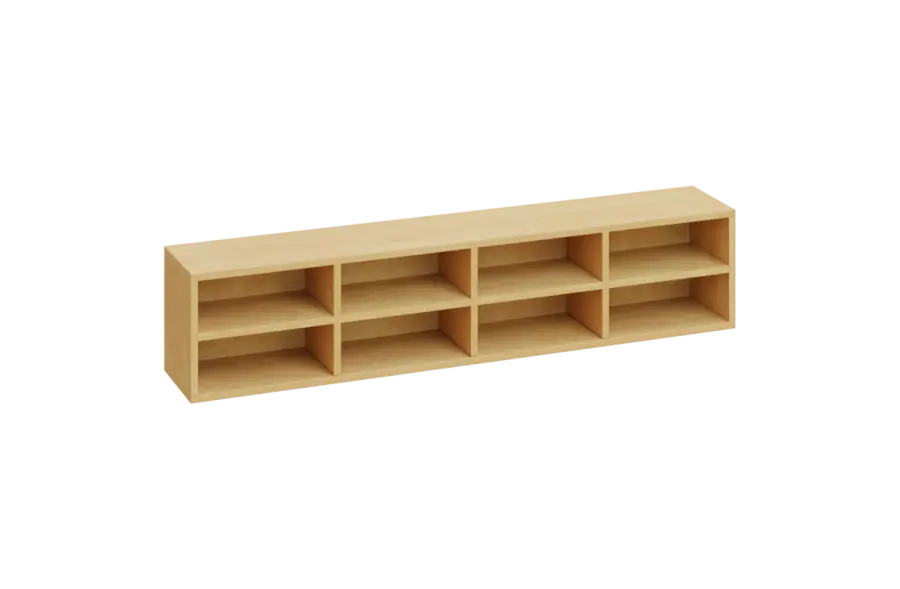 EP 8 x A4 police závěsná, bříza světlá